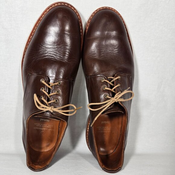 ALLEN EDMONDS Old Money BROWN Leather Plain Toe Derby Oxford Casual Shoe Size13D - Picture 7 of 17
